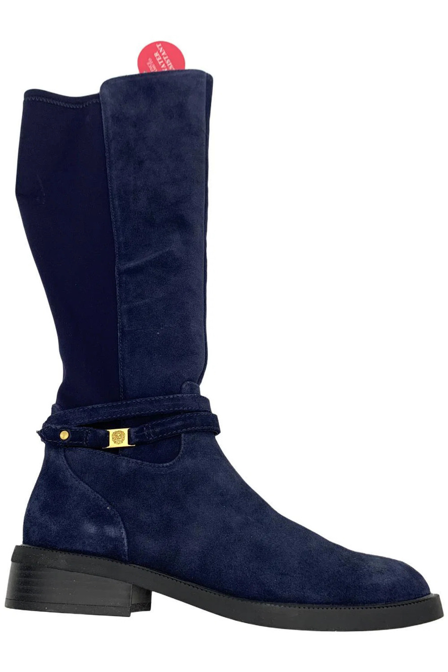 Vince Camuto Women's Amabel Suede Tall Shaft Boot Blue - Medium